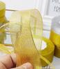 Gold Silver Polyester Silk Ribbon 100% Polyester Foil Printed Craft for Gift Wrap Webbing Cake Baking Wedding Bow Accessories