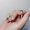 4 pièces Bague Métallique à Queue Affûtée Personnalité Simple Cool Ouverture Bague Mode pour Hommes Femmes Bijoux de Fête