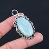 Naturlig Amazonit Ädelsten Indiska Smycken 925 Sterling Silver Hänge För Flickor
