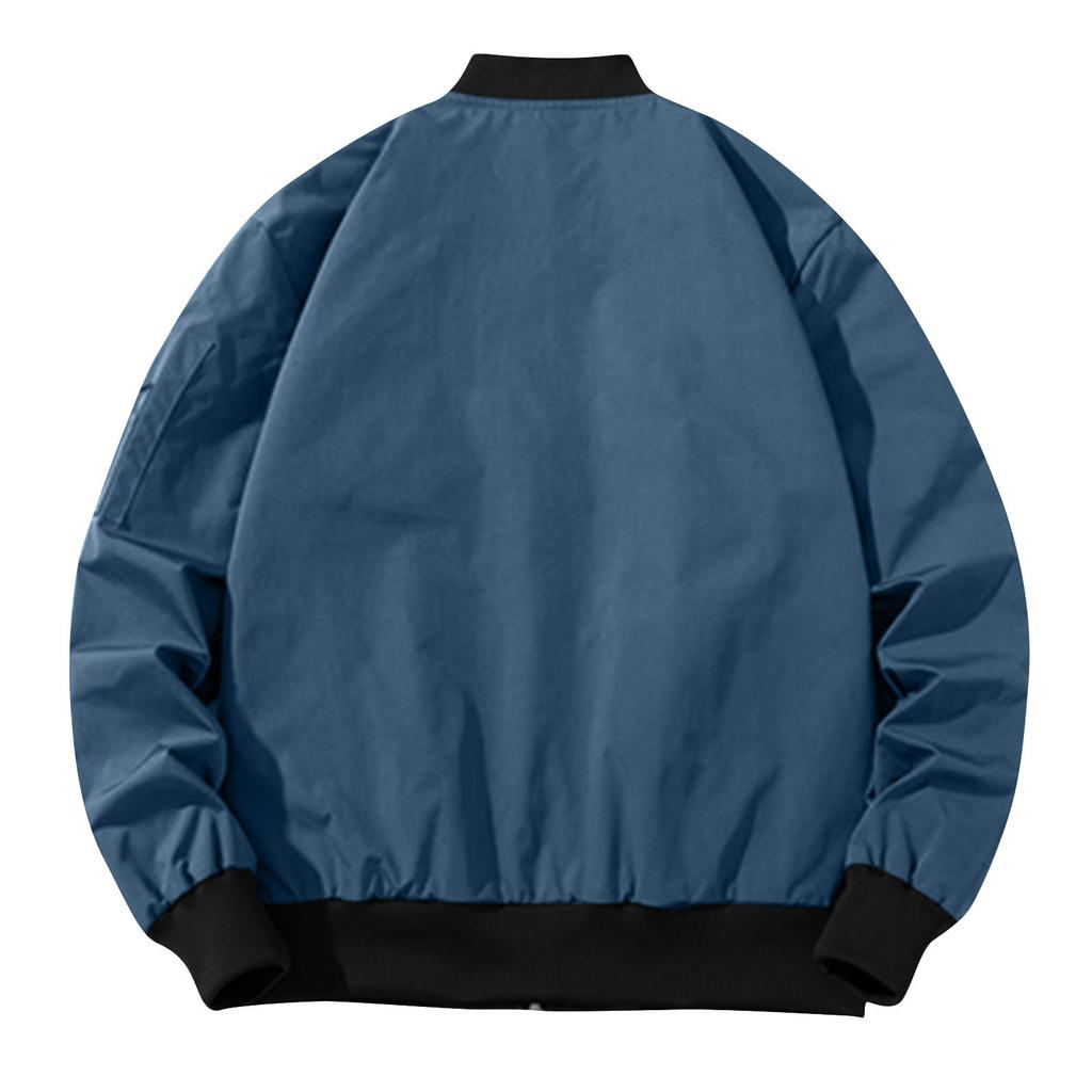 Pánská bunda na zip, ležérní retro bunda Cardigan s dlouhým rukávem