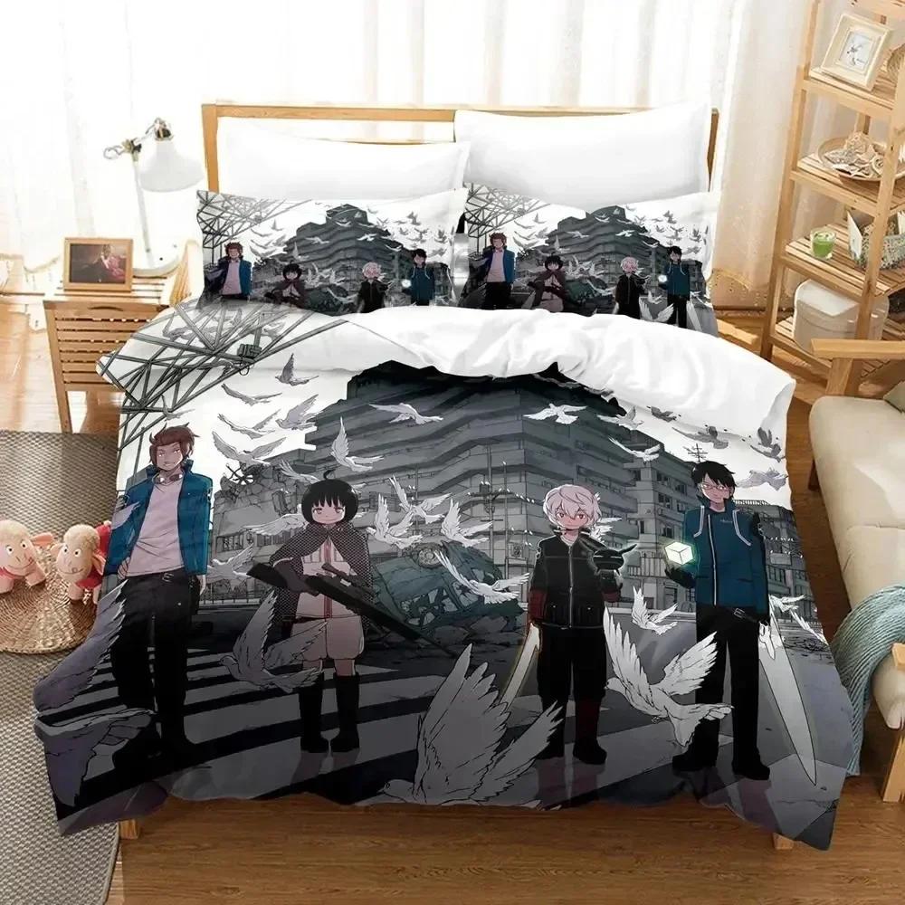 Osamu Mikumo World Trigger Bedding Set Printed Bed Set With Pillowcase Duvet Cover Soft Queen King Size Bedclothes Home