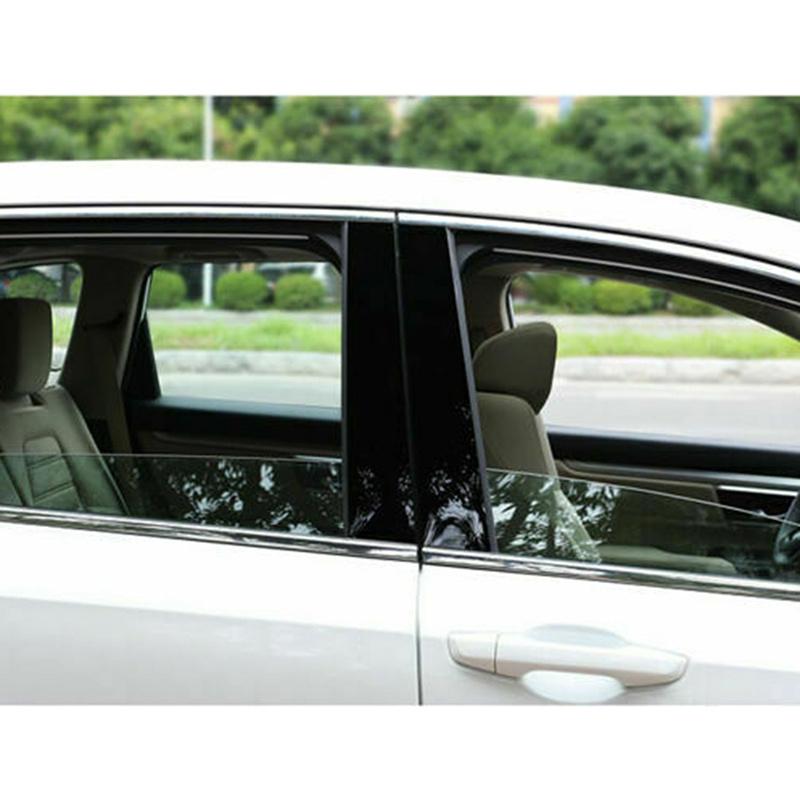 6pcs Gloss Black Door Side Trim Pillar Post Fit For HONDA CRV 2012 2013 2014 2015 2016 Window Drcoration Sticker AccessoriesCover