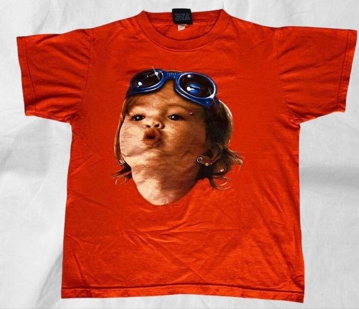 

Baby Girl Graphic Vintage Red Color Tee Unisex Short Sleeve Shirt S5XL Unisex T-Shirt M