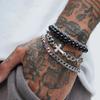 4 Stück Edelstahl Armband Set Für Herren Damen Punk Mode Kreuz Perlen Kettenarmbänder Schlicht Hip Hop Unisex Schmuck Geschenk Neu