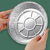 Aluminum Foil Plate Round Disposable Recyclable Containers with Straight Walls for Cooking 50pcs Deep 7 Inches
