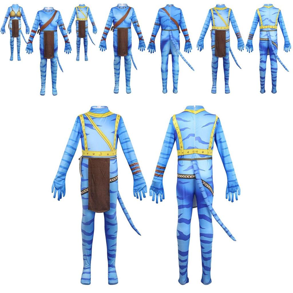 Avatar2 Jack Sully Neytiri Ronald Kids' Cosplay Christmas Stage Party Jumpsuit