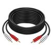 Metal Shell Gold Plated Double RCA Male To 2 Two RCA Male Female Audio Video Cable Line Twin RCA Male Video Audio Cord Wire LineGood Product