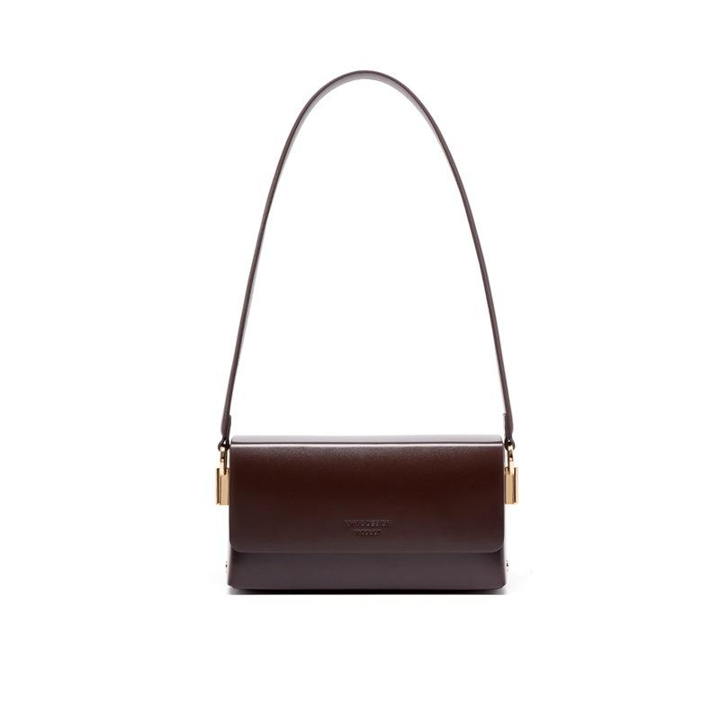 Chain simple small square bag portable shoulder armpit bag leather commuter versatile women's messenger bag