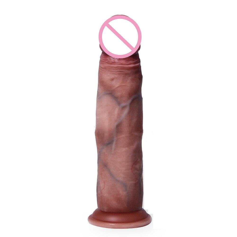 Simulation Suction Cup Big Dildo Super Realistic Foreskin G-spot Clitoris Stimulate Penis Soft Huge Large Dick Sex Toy For Women