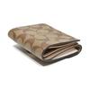 Coach Pepper 11 Snap Closure Multi Card Slot Monogram Print Coated Canvas With Pebble Leather Card Holder Wallet Women Wallet C7805-IMDJ8
