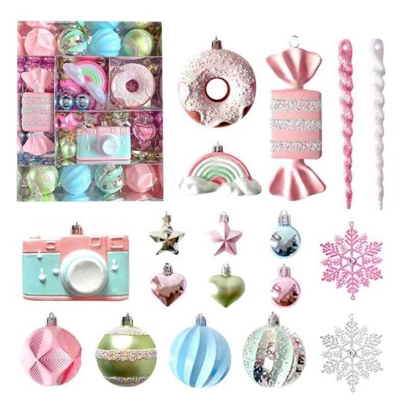 

60Pcs Colored Christmas Tree Ornament Decorative Hanging Balls Ornament Christmas Tree Decoration for Holiday Decoration 1