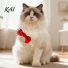 Durable Kitten Teething Toy Plush Cat Chew Toy, Sugarcoated Haws Stick Design, Cute Simulation Food Toys Stuffed for Indoor Cats Biting,