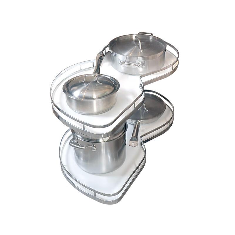 Zhaiwanjia Kitchen Cabinet Double-Layer Pull-Out Storage Rack