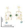 Personalized marine animal multi-pendant seaside earrings beach party vacation style earrings
