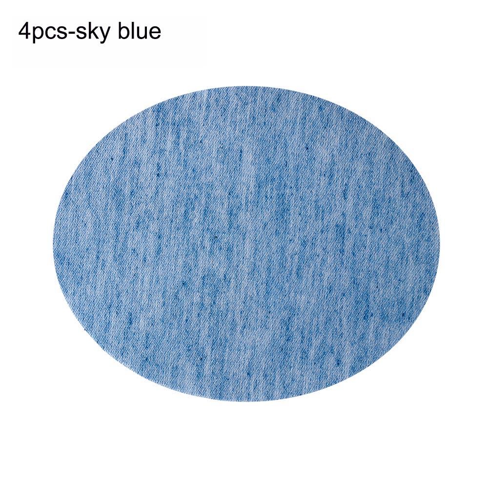 4/12Pcs Elbow Fabric Jeans Iron-on Patches Clothes DIY Repair Pants Knee Applique Apparel Self-adhesive Hole Repair Patch
