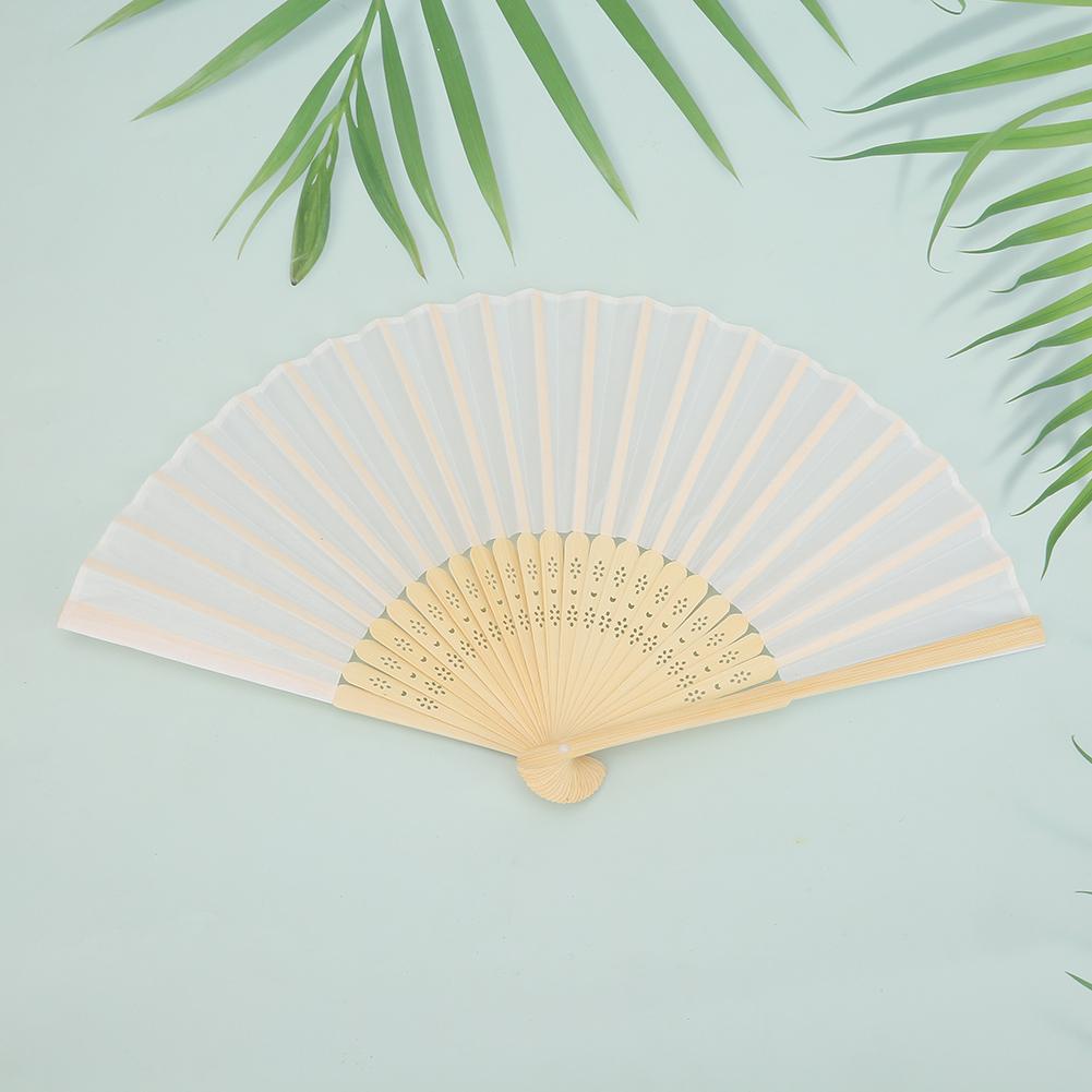 Luxurious Silk Folding Hand Fan In Laser Cut Gift Box Party Favors Wedding Gifts #1