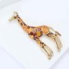 Stylish Creative Alloy Enamel Giraffe Brooch - Versatile Fashion Accessory