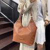 Soft leather casual woven underarm bag women's large-capacity new commuter premium tote bag