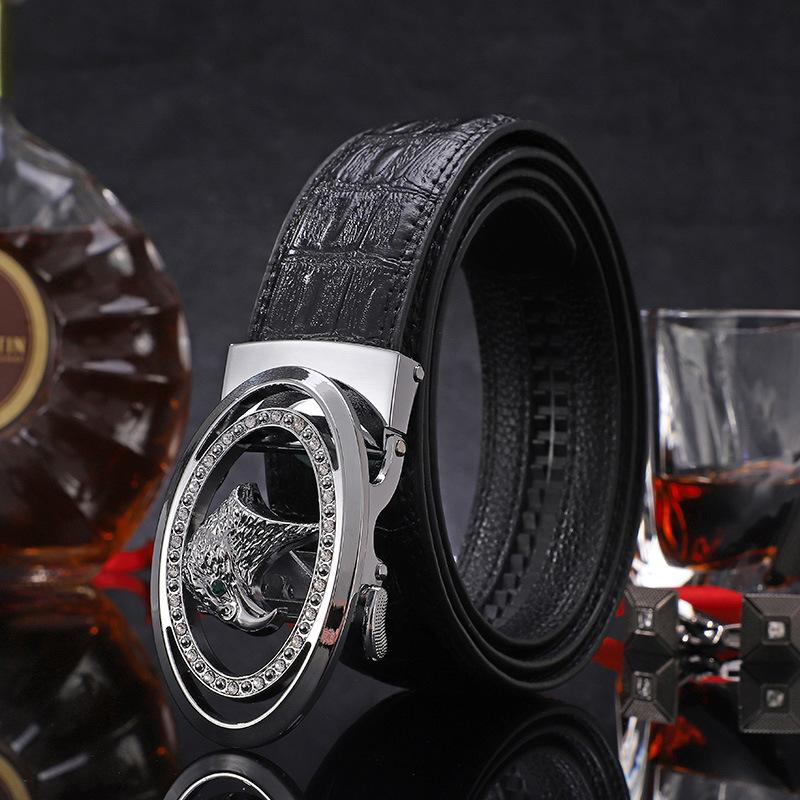 

Ремень мужской кожаный ремень с автоматической пряжкой деловой повседневный высококачественный ремень с узором в виде семян дыни 2021 мужской ремень 130cm