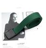 3.2cm Metal-Free Smooth Canvas Belt with Plastic Buckle for Student and Youth Jeans