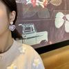 Luxus 925 Silber Stud Herz Ohrringe für Frauen Farbverlauf Pop Stud Ohrring Weibliche Hängende Ohrring Schönes Geschenk Partei Schmuck