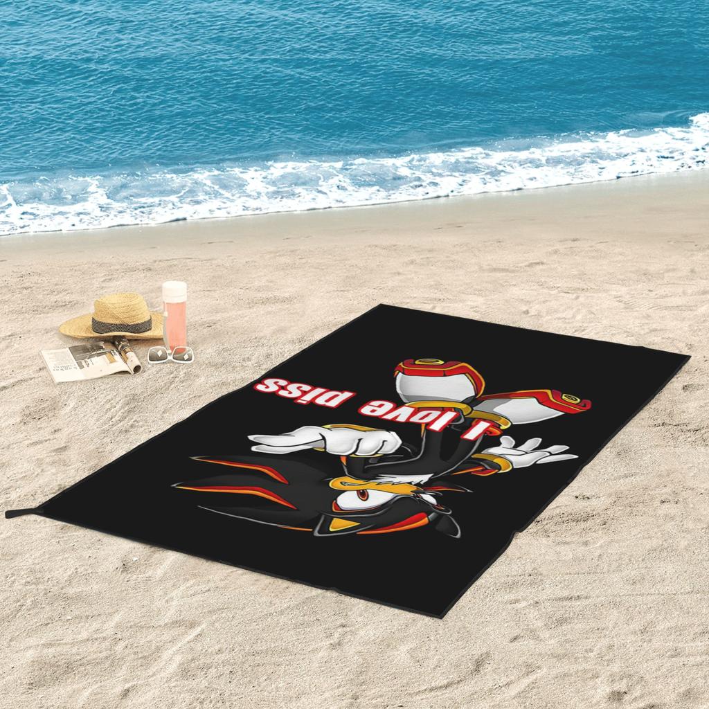 Shadow The Hedgehog Beach Towel Soft Microfiber Quick Dry Absorbent Quick Towels For Pool
