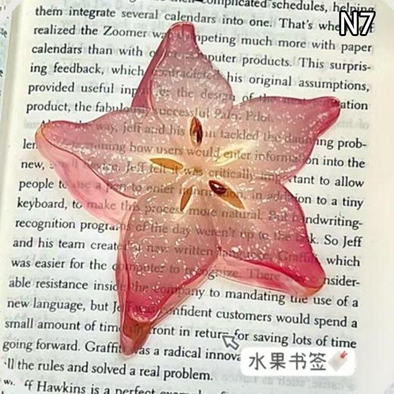 Creative Fruit Slice Bookmark With Simulation Funny Design Sense For Ins Fixed Book Photography Cartoon Cute Note Bookmark
