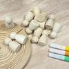 Wooden Peg Dolls 100 Pieces Unfinished Wooden People Craft Blank Family Figures 5/8 x 1-1/4 inches