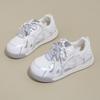 Niche Mesh Lace-up Little White Shoes Women's 2025 Summer New Fashion Versatile Comfortable Sports Leisure Lightweight Board Shoes