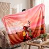 Warm Flannel BlanketCourage the Cowardly Dog Soft Cozy Throw Blanket for Bedroom Couch