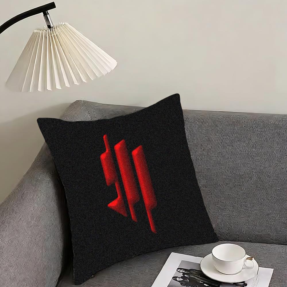 Singer Skrillex Cushion Cover Reversible Plush Pillow Cover – For Car, Sofa, Bedroom, Perfect As a Gift.