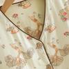 Women's Cotton Pajamas Set with Removable Chest Pads, Long-Sleeve and Pant, Casual Loose Fit for Autumn and Spring. Suitable for Home or Outdoor Wear.