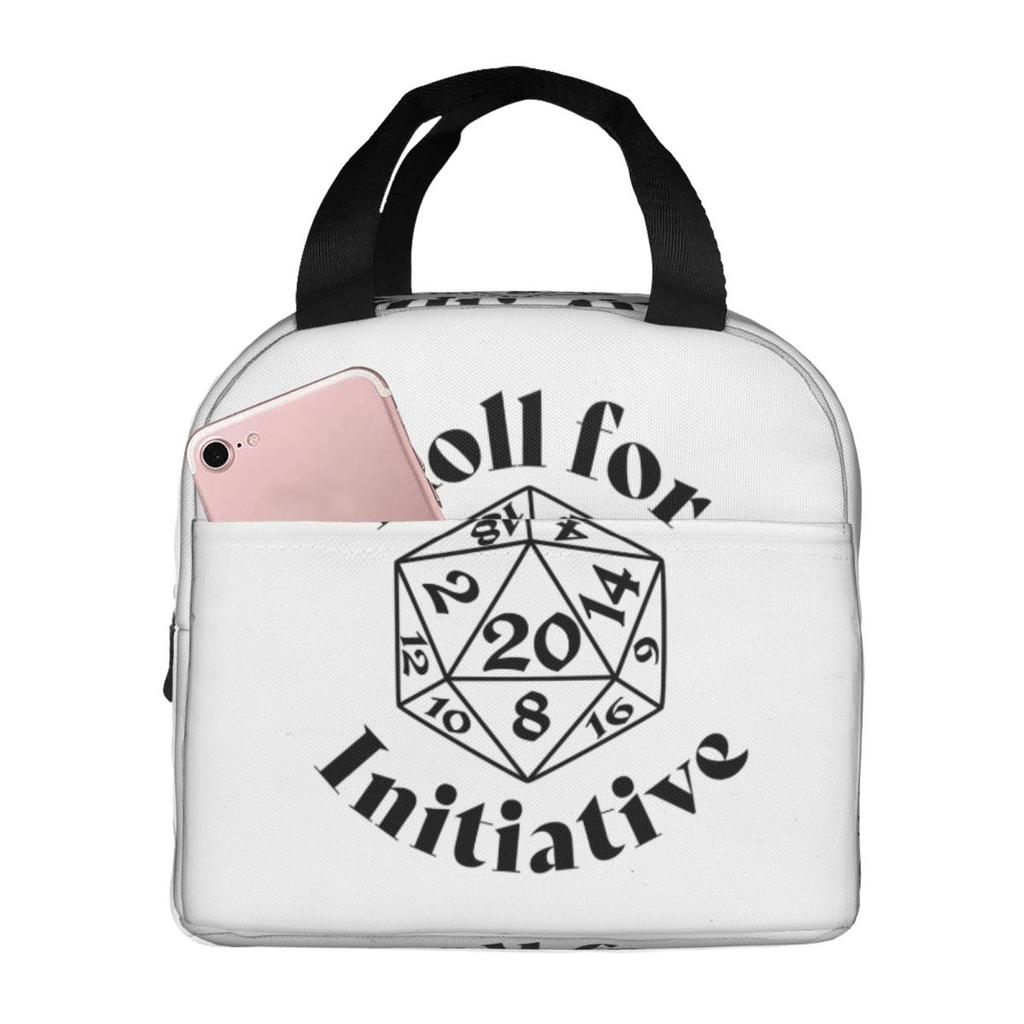 Roll For Initiative Dnd Game Insulated Lunch Bag for Women Children Leakproof Food Boxes Thermal Lunch Box Tote