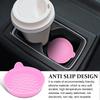XINLIYA 4PCS Car Cup Holder Coasters, Non-Slip Silicone Vehicle Recessed Water Bottle Mats, Soft Sift-Proof Spill Automotive Interior Cup Pad