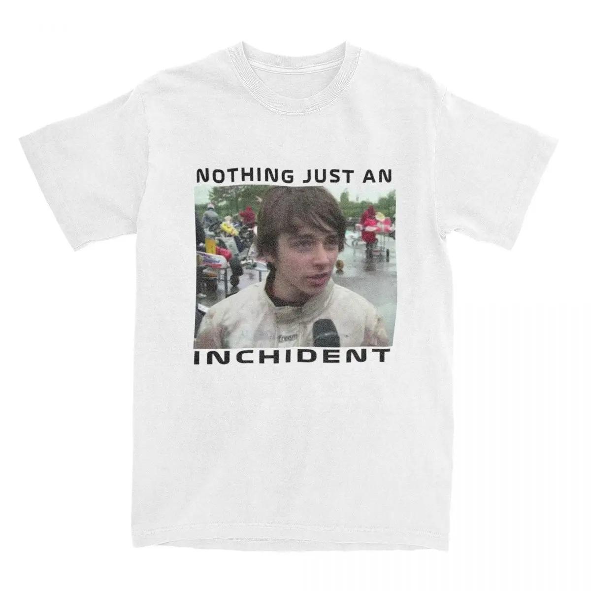 

Потрясающие футболки Just An Inchident Charles Leclerc для мужчин и женщин, чистые футболки, одежда с принтом M белый