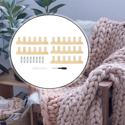 Wooden Knitting Loom Kit,Chunky Knit Blanket Loom,Portable,Reusable Easy To Use DIY Throw