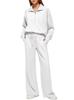2025 Women's Oversized Half-Zip Sweatshirt and Wide-Leg Pants Set for Autumn/Winter