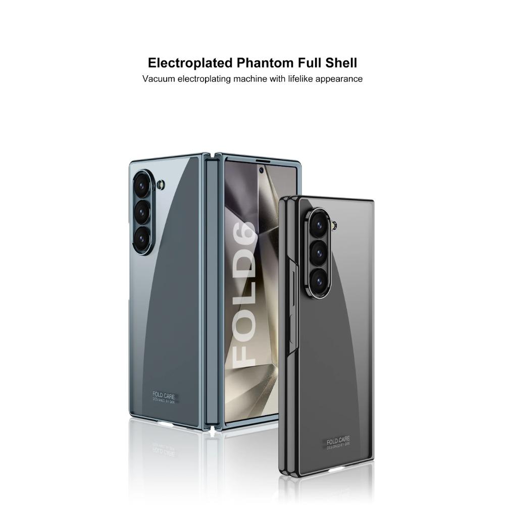 Transparent Electroplated Frame Ultra Thine Hard PC Phone Cover for Samsung Galaxy Z Fold 6 5 Case Z Fold 6 5 Shockproof Covers