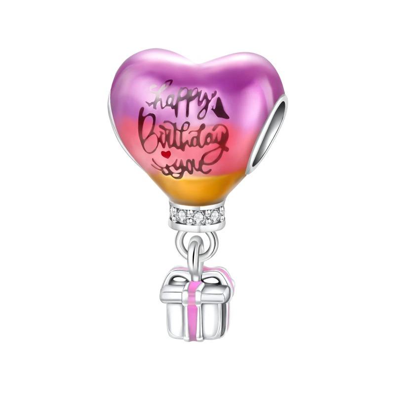 Ny Koppar Rosa Blomster Hängande Berlock Fjäril Hjärta Blomma Ros Fågel Pärla För Halsband Diy Armband Fint Smycke