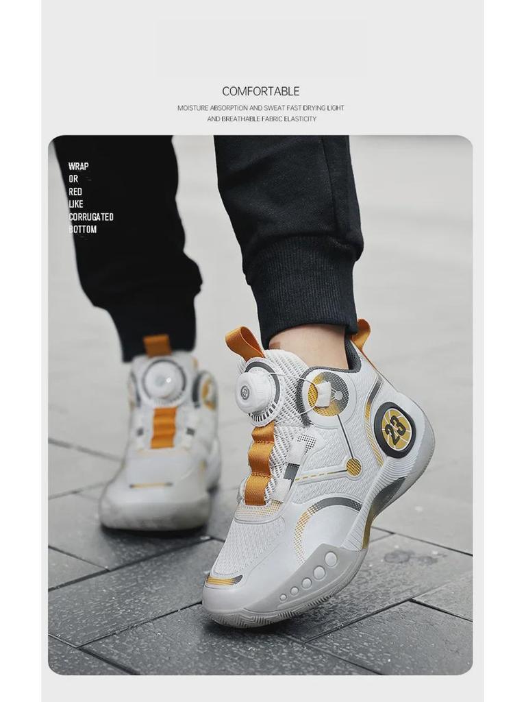 Men's Breathable Leather Basketball Shoes - Autumn/Winter Soft-Soled Sneakers, Free Shipping
