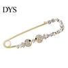 Cardigan Brooch Pin 3D Flower Decor Scarf with Rhinestone Stable Lock Inlay Thick Anti-exposure Suits Coats Sweaters Shawl Buckle