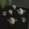 1/12 Dollhouse Simulation Teapot Teacup Kit Dollhouse Miniature Kitchen Decoration Toy Dolls House Micro Scene Photo Props