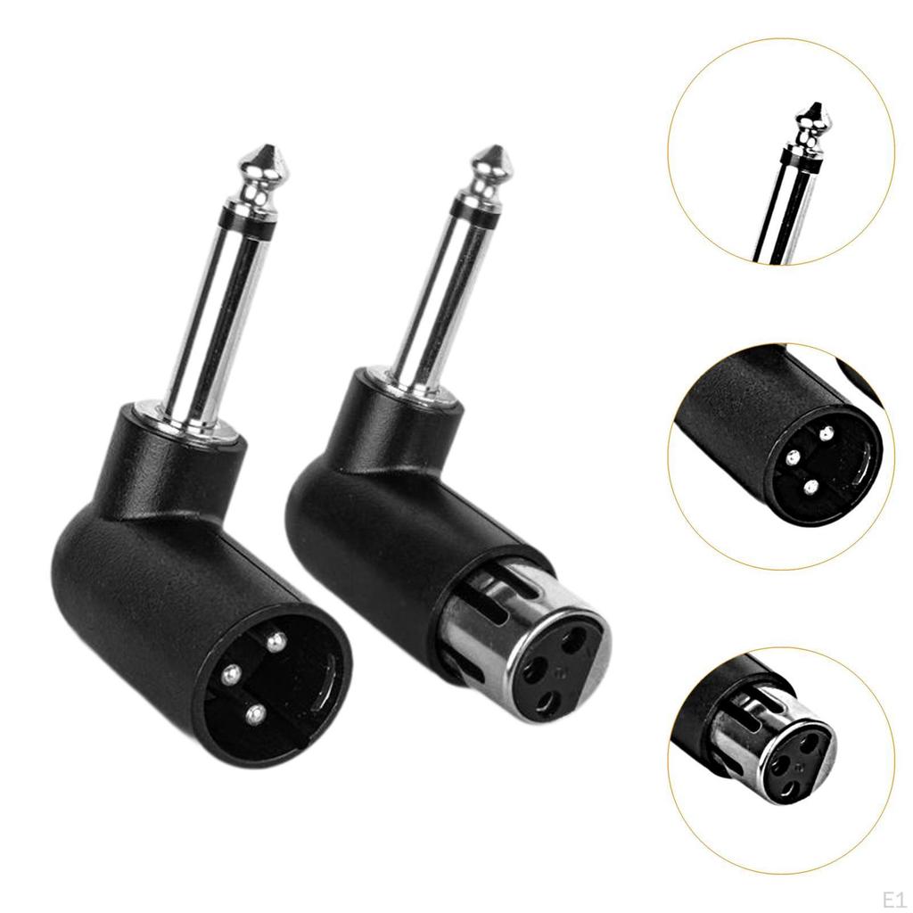 XLR Female Male To 6.35 Mm Adapter Connector Lightweight Professional Sturdy Compact Converter