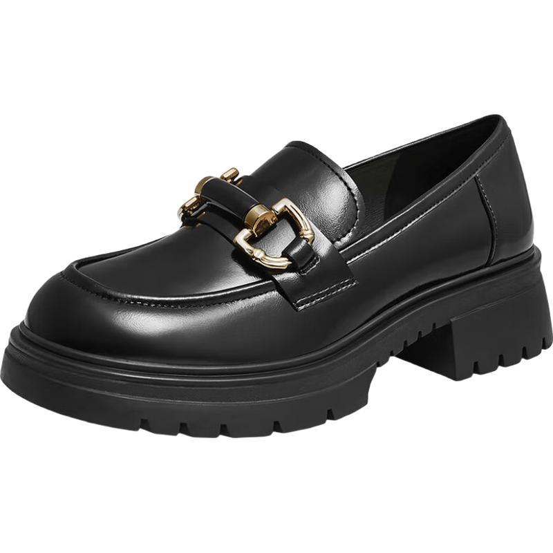 Women s Lambskin Platform Loafers 34