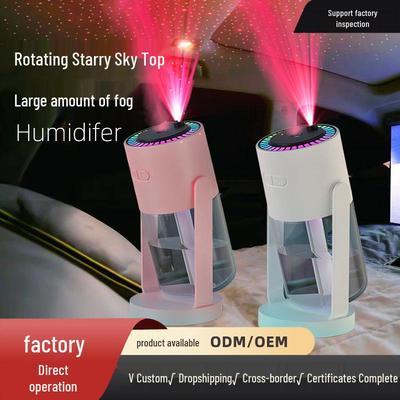 Starry Sky Rotating Head USB Humidifier: Creative Desktop & Car Air Hydrator