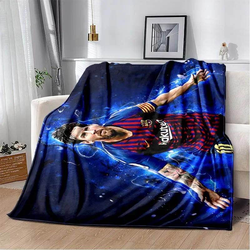 Football Superstar L-Leo-Messi-i Flannel Adult and Children's Blanket Sofa Bed Decoration Blanket Portable Blanket Gift