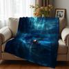Corn Dog Fast Food Dark Cartoon Anime Print Flannel Blanket Soft Warm Throw for Kids Bedroom Sofa Christmas Office Car