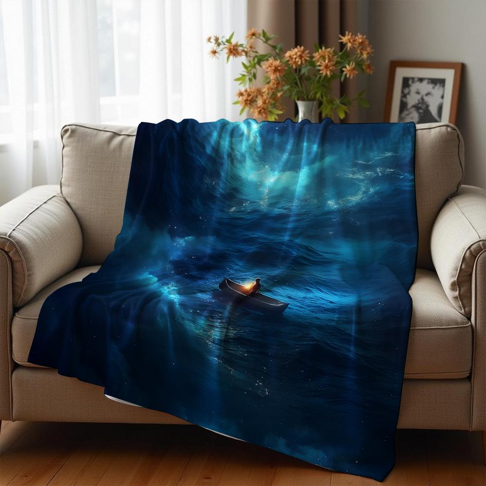 Corn Dog Fast Food Dark Cartoon Anime Print Flannel Blanket Soft Warm Throw for Kids Bedroom Sofa Christmas Office Car