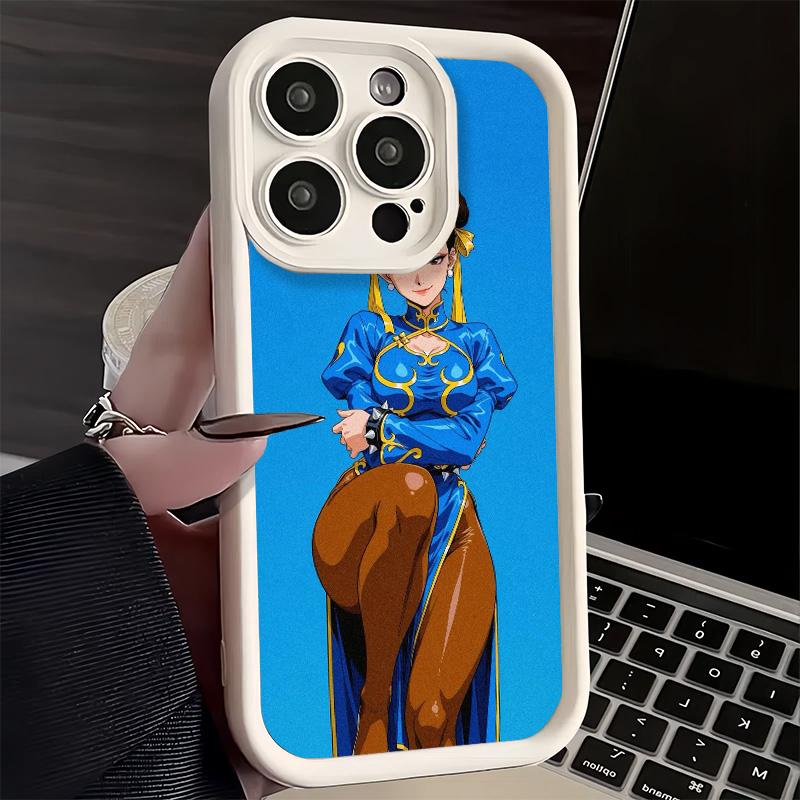Phone Case for iPhone 17 Air 16E 15 16 Pro Max ChunLi S-Street F-FighterS Cover 14 Plus 13 12 Mini Soft Shell Silicone Fundas