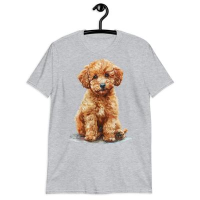 T-shirt Unisex a Maniche Corte con Grafica di Cane Barboncino Uomo Donna Top | Maglietta Carina per Animali Domestici | Varie Taglie